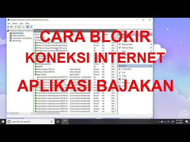 Cara Blokir Akses Internet Aplikasi Bajakan