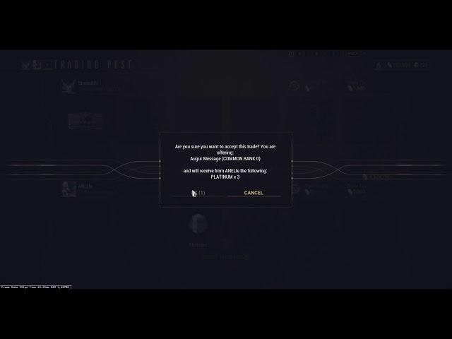 Warframe Trade №9 - Augur Message