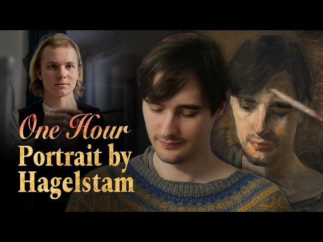 Painting a Portrait from Live Model in One Hour | Demonstration by Hjalmar Hagelstam