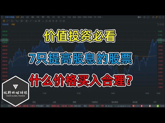 美股 价值投资必看！ 7只提高股息的股票！什么价格买入？