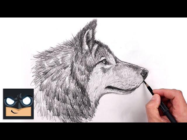 How To Draw a Wolf for Beginners | Sketch Art Lesson (Step by Step)