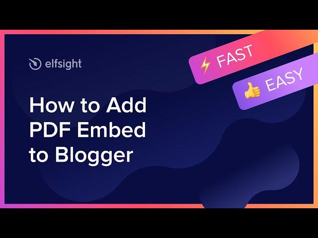 How to Add PDF Embed to Blogger