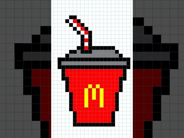 Рисуем по клеточкам стаканчик из МакдональдсаWe draw a cup from McDonald's on the cells | shorts