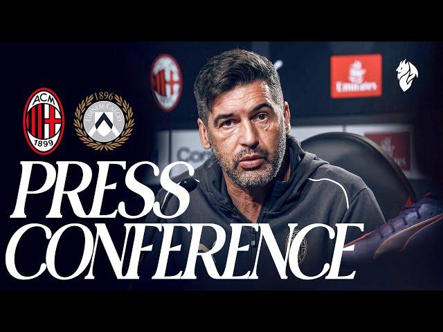 Coach Fonseca's press conference ahead of AC Milan v Udinese