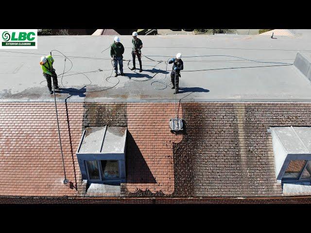 Pressure Washing A HUGE Roof!