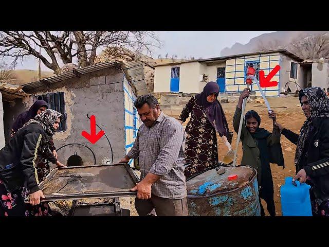 Presence of the Ghodrat's  Family at the Fariba's Farm to Prepare the Shelter