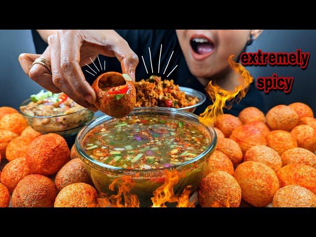 SPICY PANIPURI CHALLENGE | PANIPURI EATING CHALLENGE | INDIAN STREET FOOD | EATING VERY SPICY FOOD