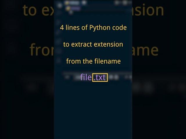 Python Challenge - Extract extension from the Filename #Shorts