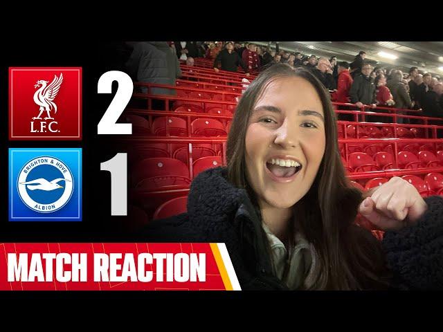 THE POWER OF ANFIELD!! | Liverpool 2-1 Brighton | Chloe’s Match Reaction