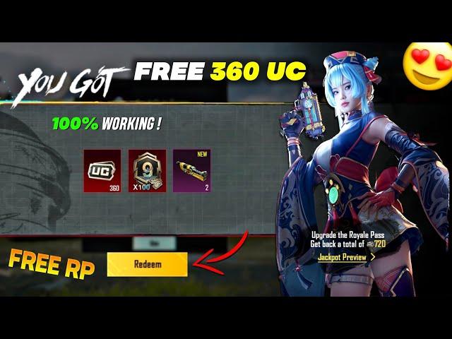 FREE 360 UC  FREE A9 Royal Pass Trick In BGMI | How To Get Free Uc In Bgmi | Free UC In Bgmi !