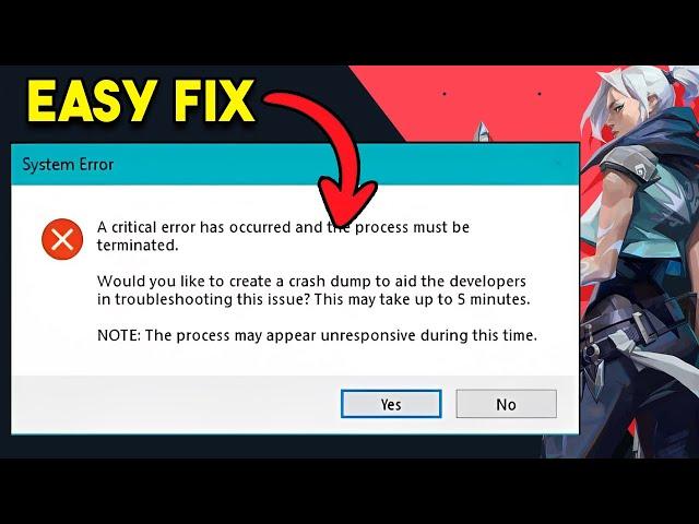 FIX VALORANT CRITICAL ERROR: "A Critical Error Has Occured and Process Must Be Terminated" (2024)