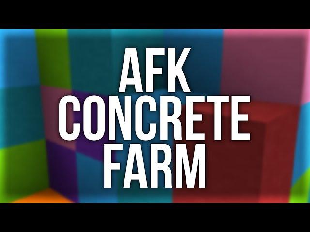 How to Build an AFK Concrete Farm in Minecraft