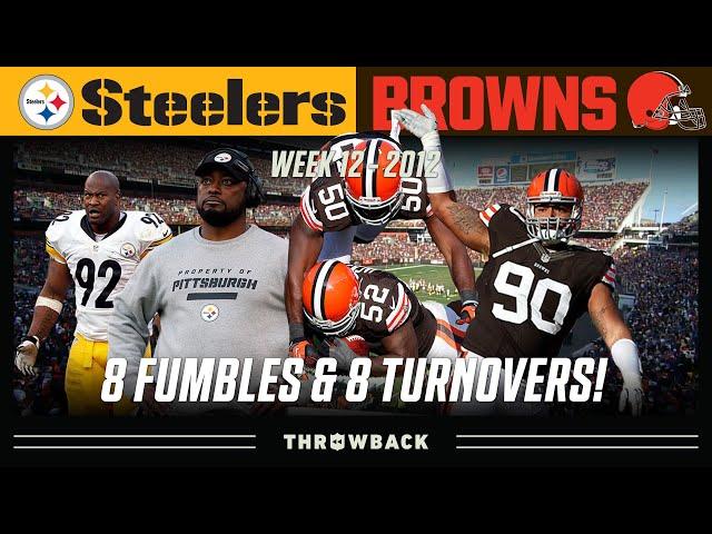 8 Fumbles & 8 Turnovers in 15 Total Possessions! (Steelers vs. Browns 2012, Week 12)