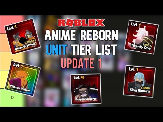 Anime Reborn Units Tier List - Update 1