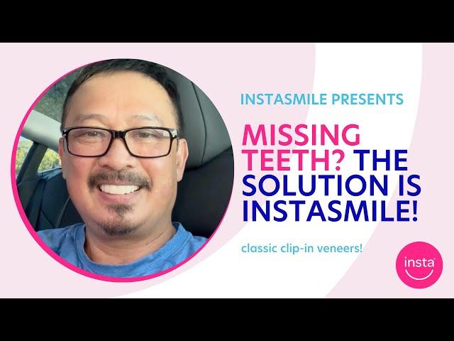 Missing teeth? The affordable solution is instasmile clip-in veneers!
