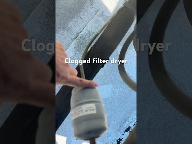 Clogged filter dryer #hvactraining101 #hvachacks #hvacarmy #hvac #acunit #ac