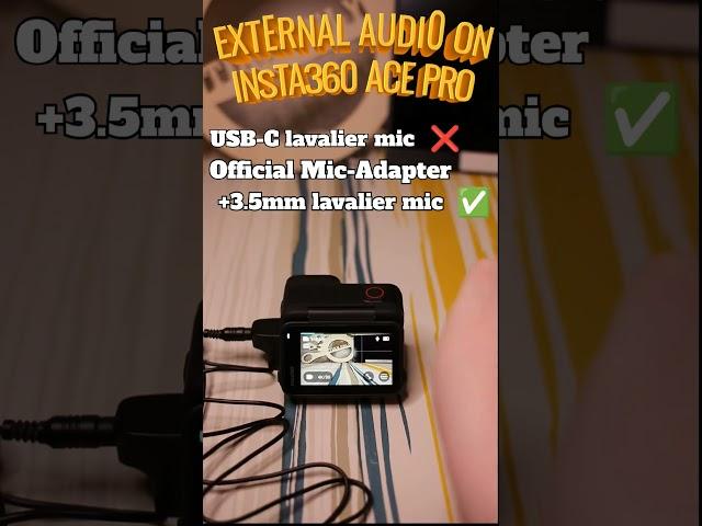 how to connect an external mic on Insta360 Ace Pro #shorts #insta360 #insta360acepro