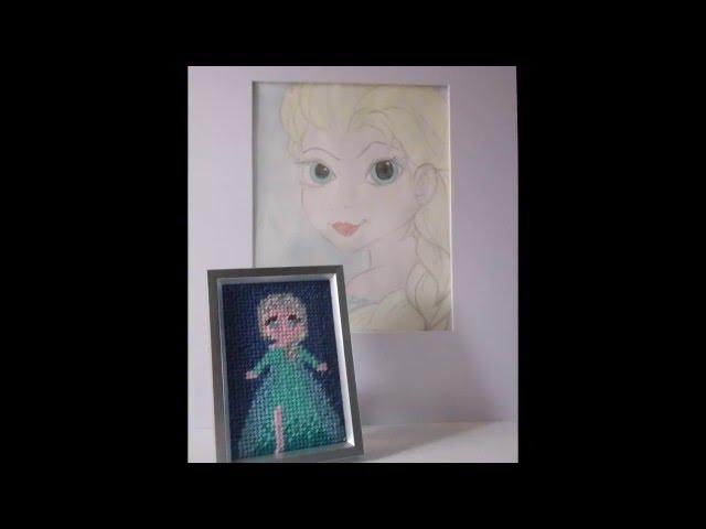 How to make Quick Plastic Canvas Elsa Frame