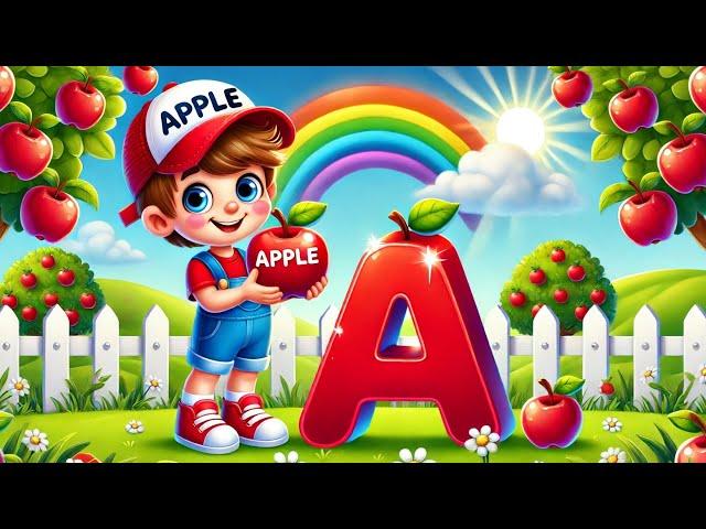 A for Apple  B for Ball  C for Cat  | Fun ABC Phonics Song for Toddlers