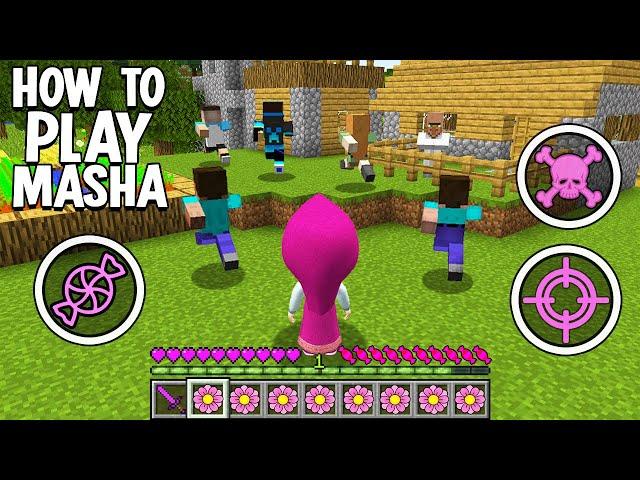 HOW TO TROLL PLAYERS AS MASHA in MINECRAFT ! Masha and The Bear Minecraft - GAMEPLAY Movie traps