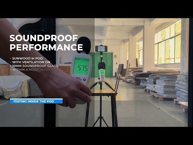 Sunwood Acoustic Silent Pod Soundproof Performance Testing