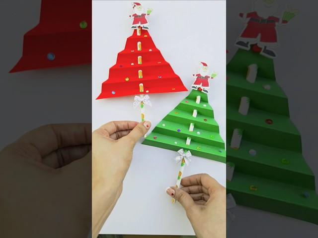 Easy Christmas tree activity for kids #papercraft #youtubeshorts #christmas #craftchutney2 #decor