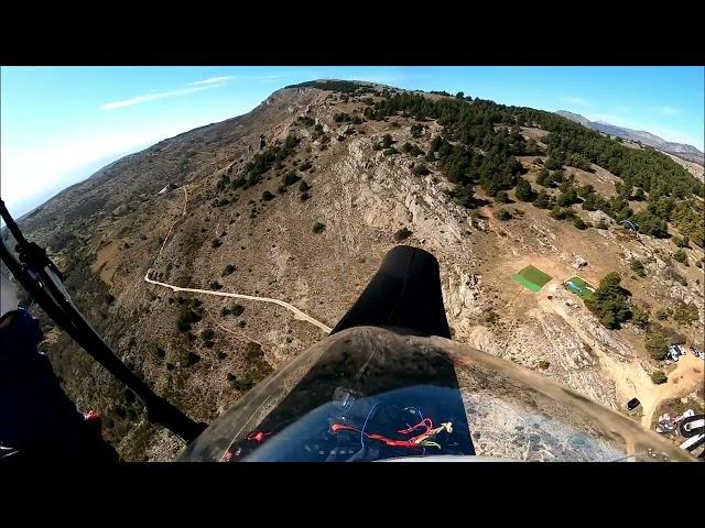 Paragliding over Gourdon, France.