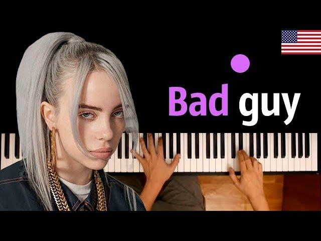 Billie Eilish - bad guy ● karaoke | PIANO_KARAOKE ● ᴴᴰ + SHEETS & MIDI