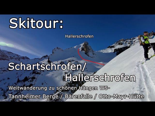 Skitour: Schart-/Hallerschrofen; Weitwanderung zu schönen Hängen WS-; Tannheimer Berge / Bärenfalle