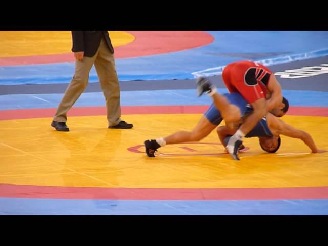 Daniyar Kobonov( Kyrgyzstan)- Arsen Julfalakyan ( Armenia). Men's 74Kg Greco-Roman wrestling