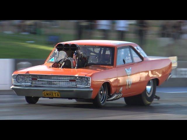 Adam Nicholls 69 Dodge Dart V8TV licensing run at Street Outlaws Aust -v- US Perth Motorplex 24.2.23