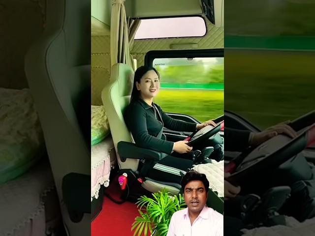 Chinese Cute Girl Truck driver ️#shorts