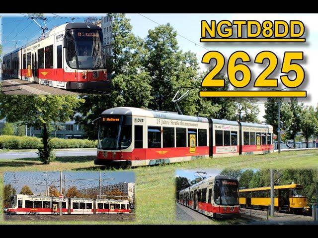 Straßenbahn Dresden - Der NGTD8DD 2625 mit Tatra Werbung