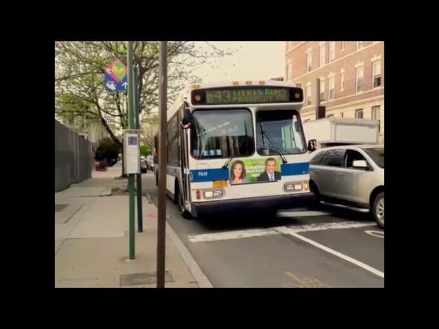 Orion VII CNG #7631 on the B43 @ Eastern Parkway & Brooklyn Avenue