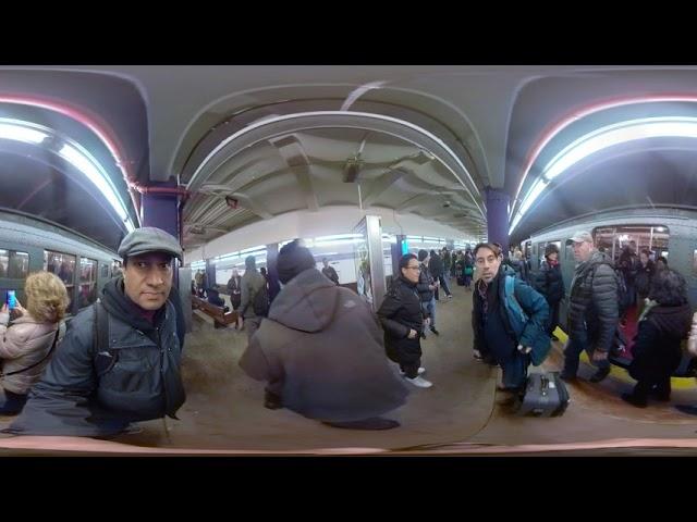 NYC Vintage MTA trains R1/9S on Eighth Avenue line 360° video