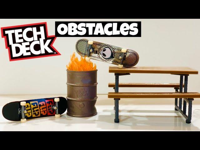 Tech Deck Street Hits Obstacles World Edition Picnic Table and Hot Garbage Unboxing