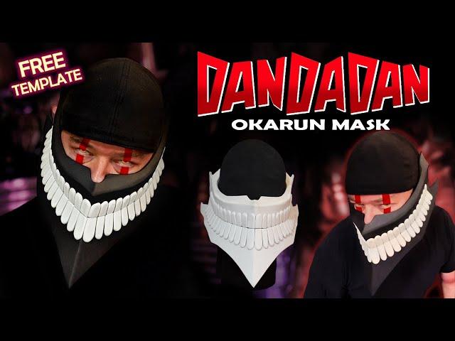 How to Make Okarun's Mask from Dandadan - Free Template Foam or Cardboard- Ken Turbo Granny Cosplay