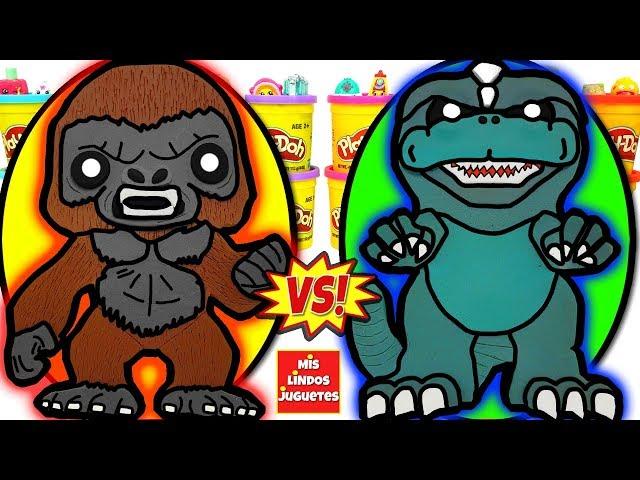 Huevos Sorpresa Gigantes de Godzilla vs Kong de Plastilina Play Doh en Español.