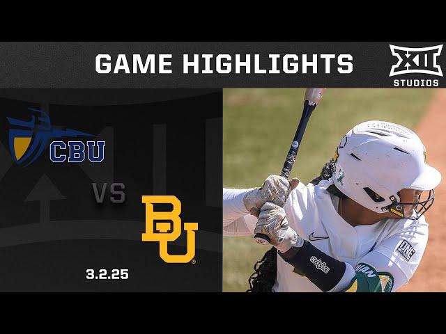 California Baptist vs. Baylor (3.2.25) Highlights | 2025 Big 12 Softball