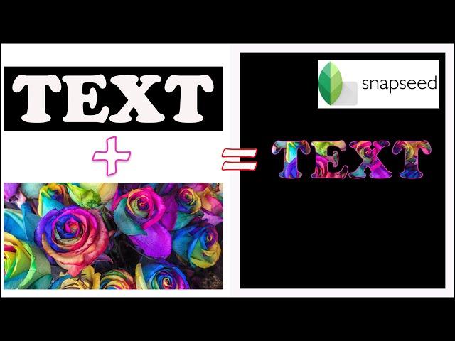 How to Fill Text With an Image Text Effect | Snapseed Tutorial #shorts