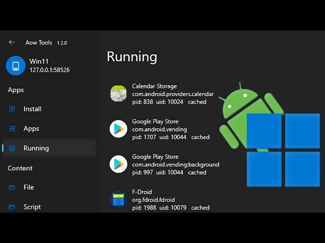 Android on Windows Tools for Windows 11 WSA