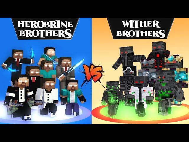 WITHER DEMON BROTHERS VS HEROBRINE BROTHERS : SAVING WITHER