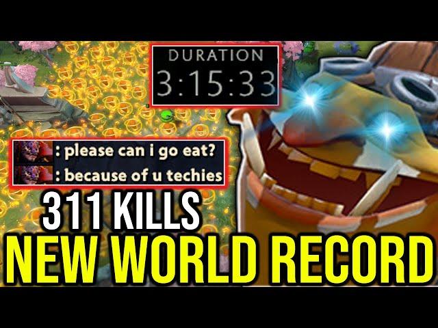 NEW WORLD RECORD!! 3h+ Techies Most Cancer Longest Game in 7.29 Dota 2 [Holy Sh*t]