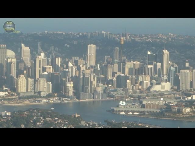 MOST BEAUTIFUL Sydney Cockpit Landing on B737-800 with HUD - great Downtown views!! [AirClips]