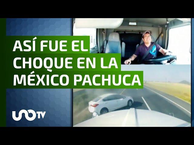 El conductor del tráiler grabó el momento del accidente.