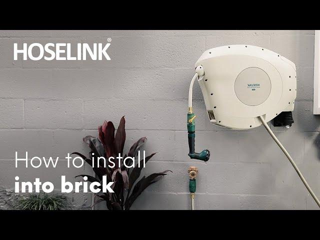 How to install a Hoselink Retractable Hose Reel on to brick