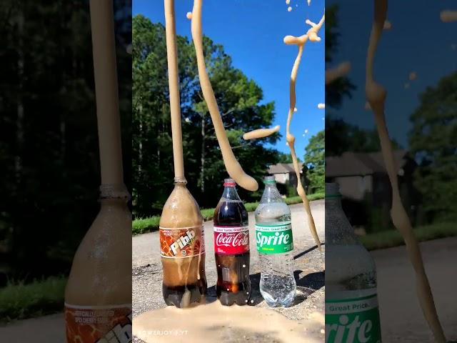 Popular Coke Sodas Vs Mentos 69 (IN REVERSE) #satisfying #experiment #asmr