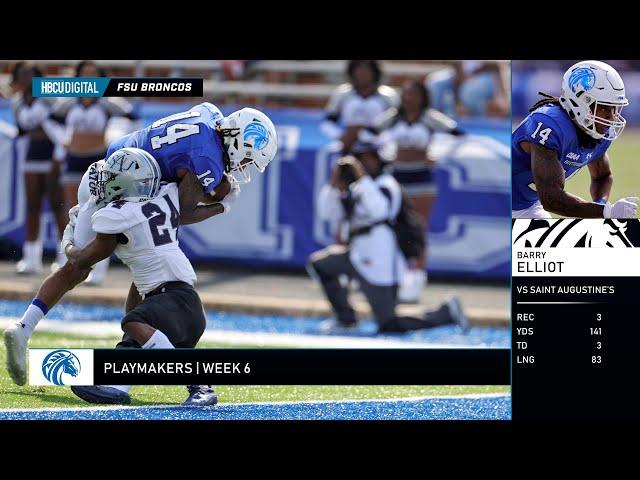 HBCU DIGITAL PLAYMAKERS Week 6 featuring Fayetteville State Wide Receiver Barry Elliott