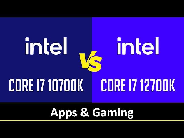 Intel Core i7 10700K vs Intel Core i7 12700K - Apps & Gaming (RTX 4090)