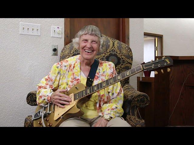 Linda Lee and her 1953 Les Paul Gold Top Electric Guitar